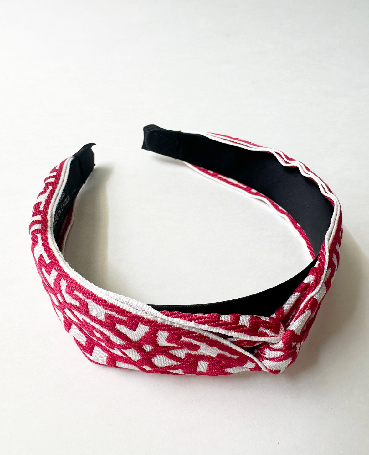 That Girl Headband in Magenta/White.