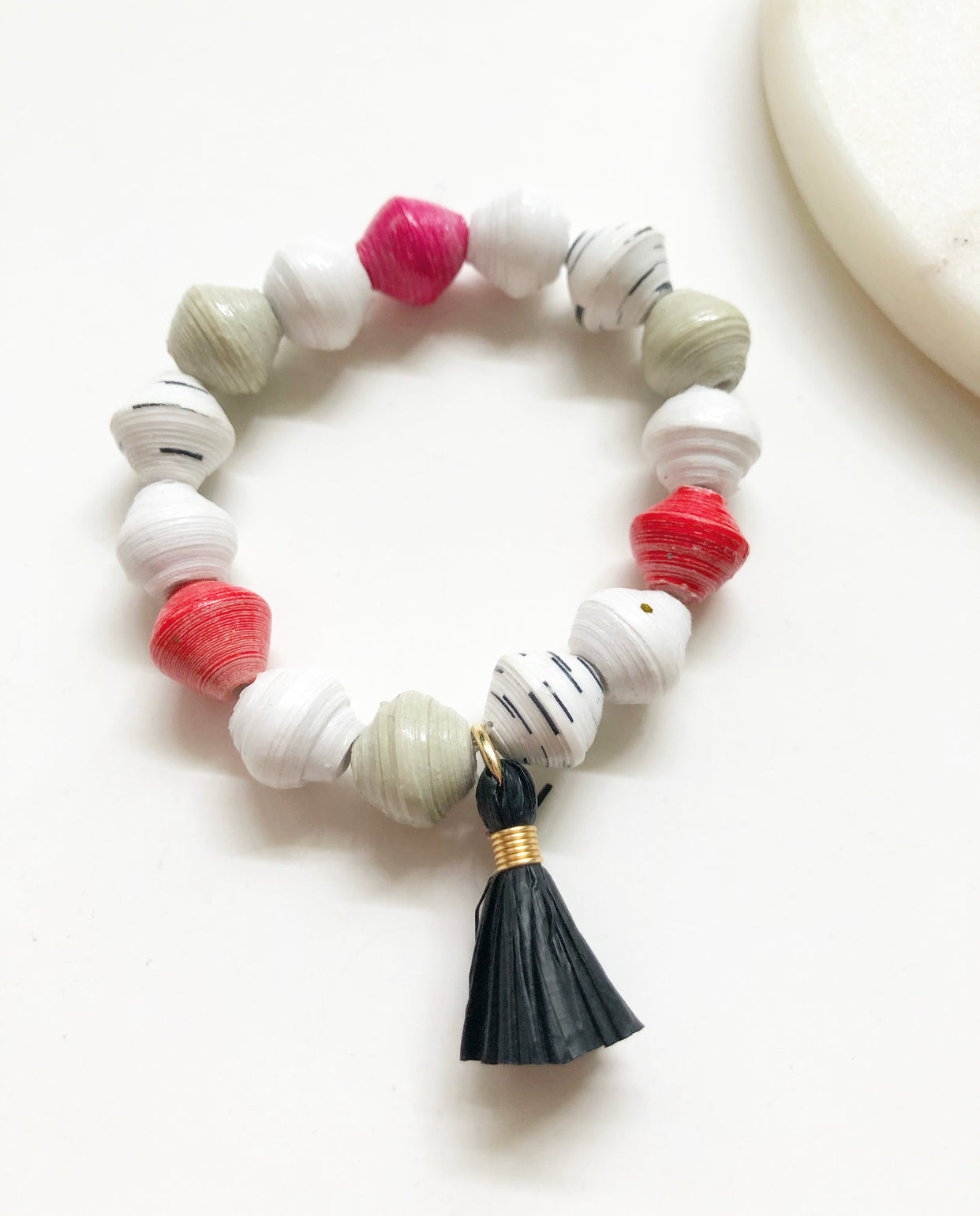 Full view of Strawberry Truffle Bracelet.