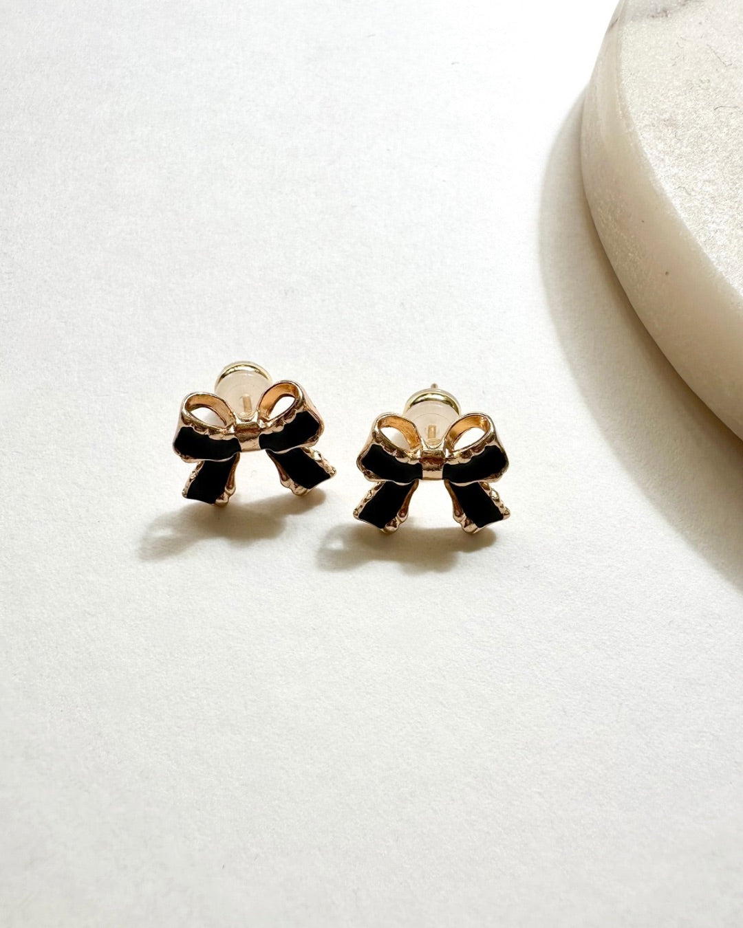 Lila Bow Studs