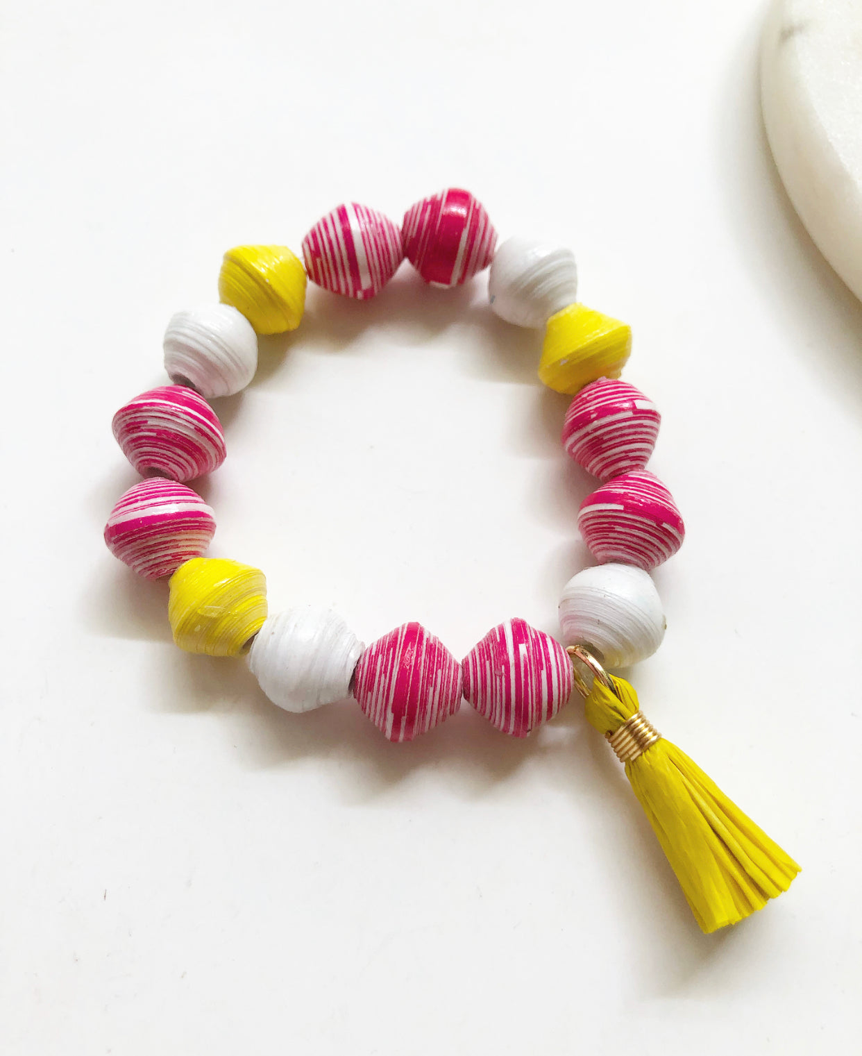 Full view of Iced Strawberry Lemonade Bracelet.