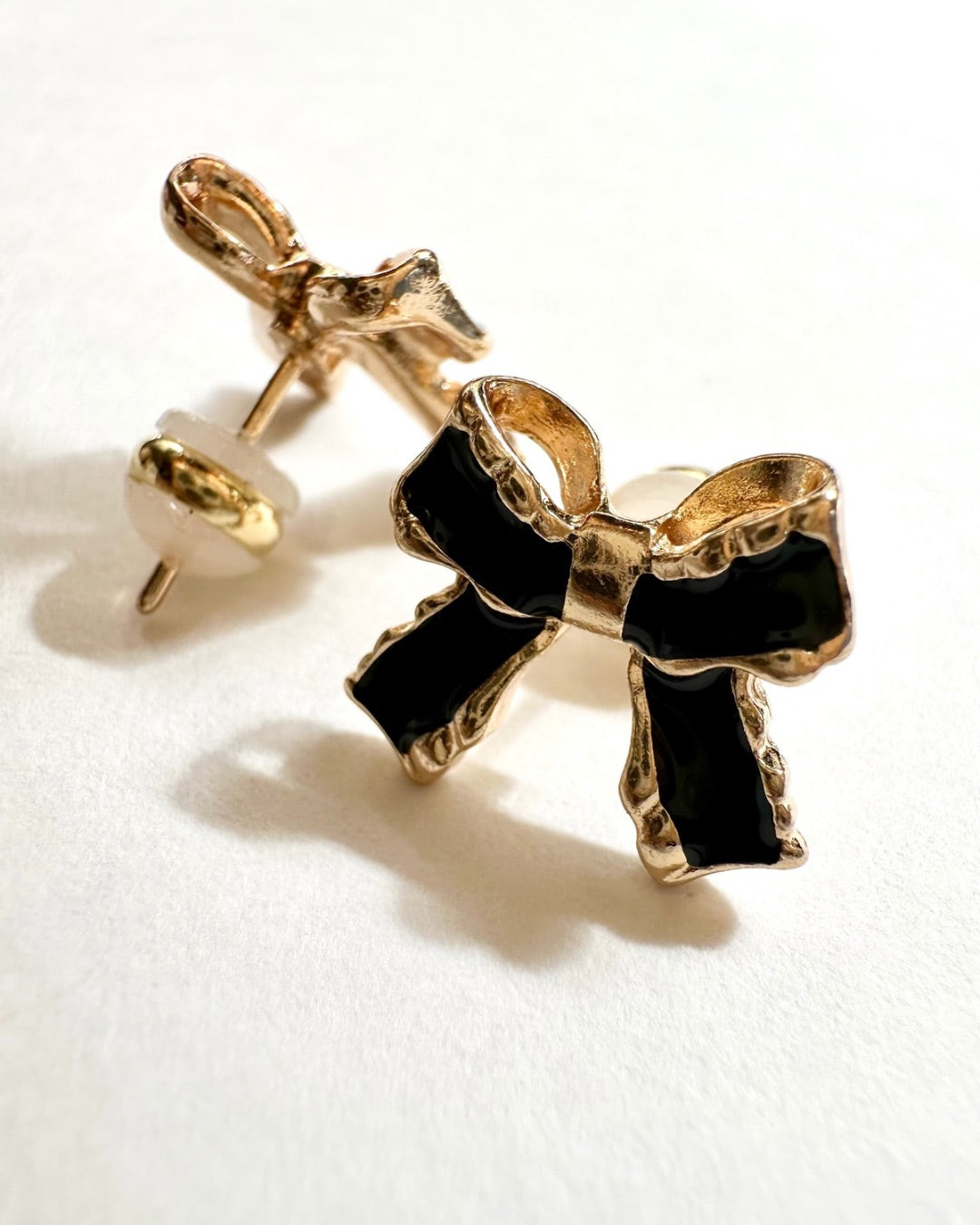 Lila Bow Studs