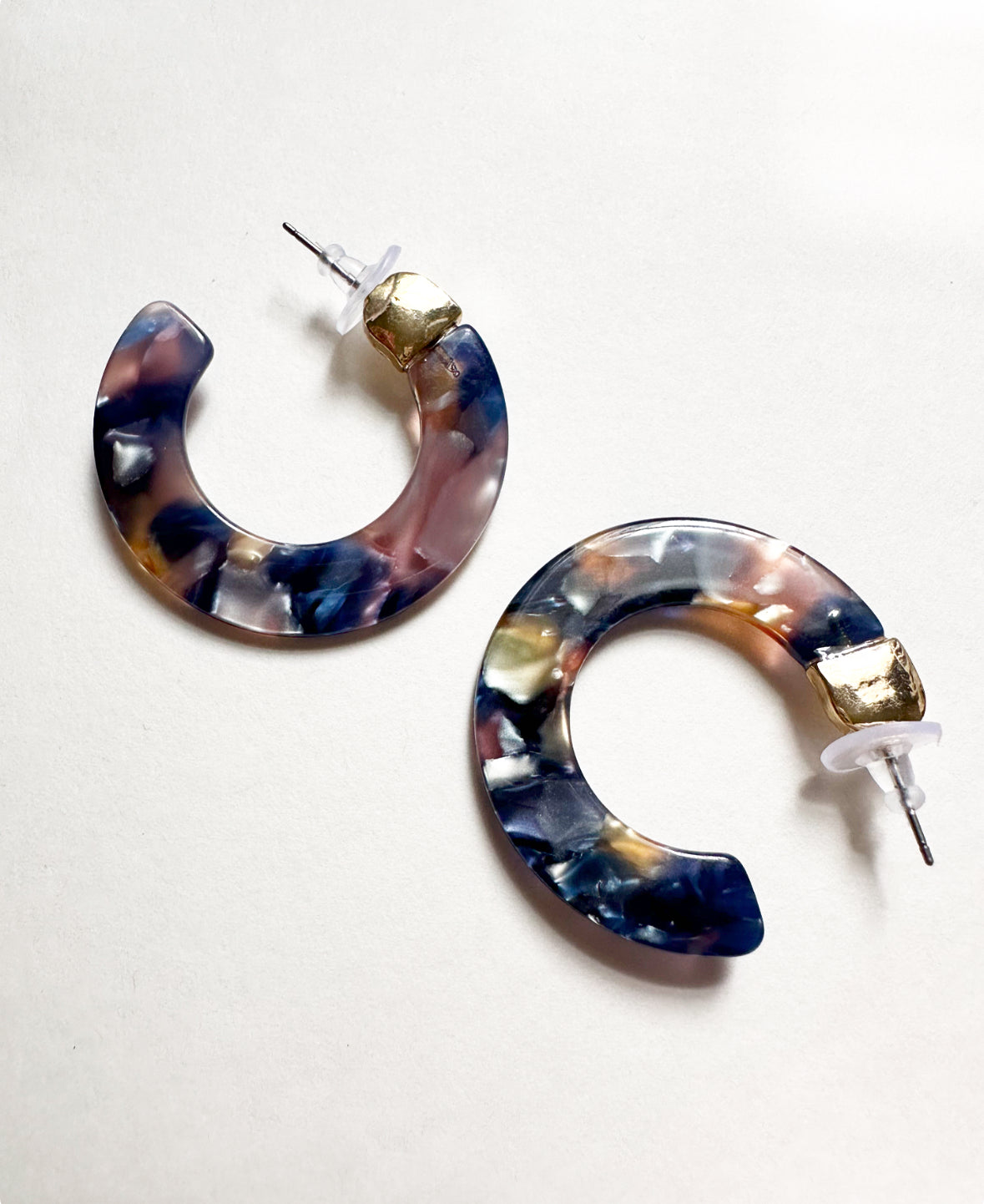 Back view of our Leilani Hoops in Oceanic Blue.